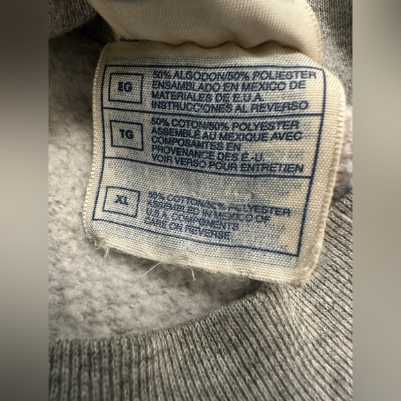 Vintage Men’s Fruit of the Loom Clothing Grey Blank Pullover Sweatshirt- Size XL - Picture 10 of 10